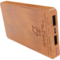 Bild på SCX.design P37 5 000 mAh upplyst trådlös powerbank i trä
