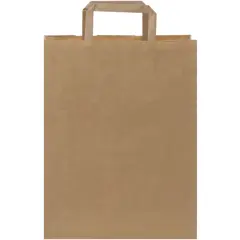 Bild på Kraftpapperspåse 80-90 g/m2 med platta handtag – medium