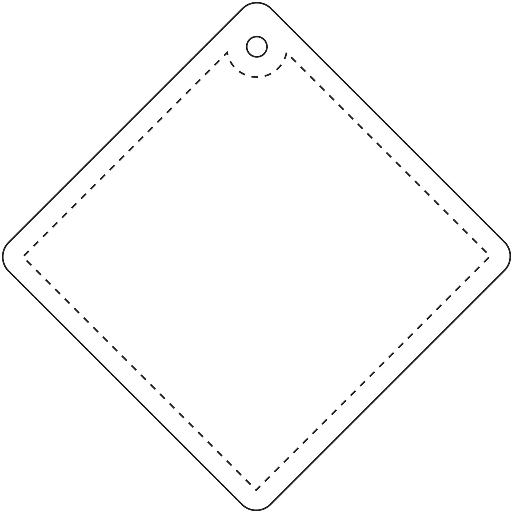Bild på RFX™ H-09 liten diamant reflekterande PVC-hängare