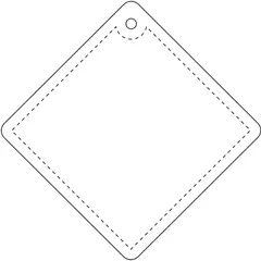 Bild på RFX™ H-09 liten diamant reflekterande PVC-hängare