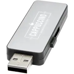 Bild på USB som tänds i vitt ljus 