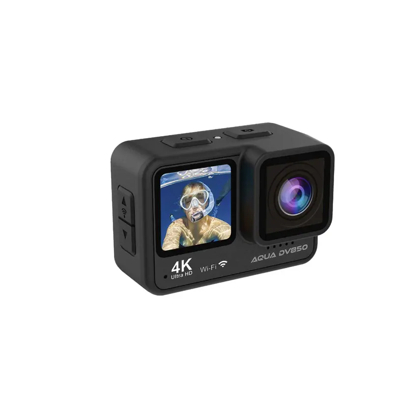 Prixton DV850 Aqua 4K-actionkamera med dubbla 4K-skärmar
