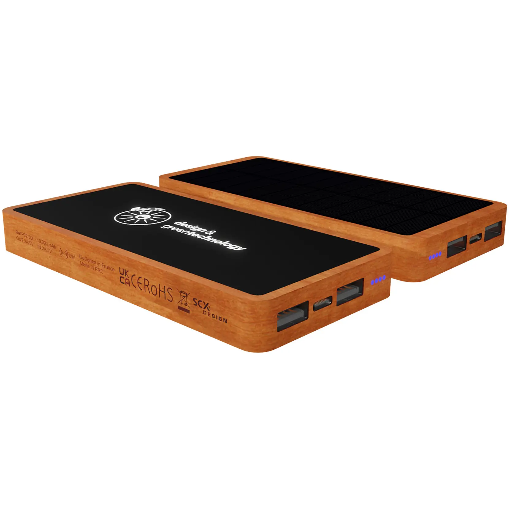 Bild på SCX.design P32 soldriven powerbank på 10 000 mAh