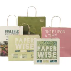 Bild på Papperspåse 150 g/m2 av jordbruksavfall med tvinnade handtag – XXL 