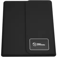 Bild på SCX.design O18 A5-anteckningsbok med 5 W trådlös 4 000 mAh powerbank och upplyst logotyp