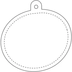 Bild på RFX™ H-09 oval reflekterande PVC-hängare