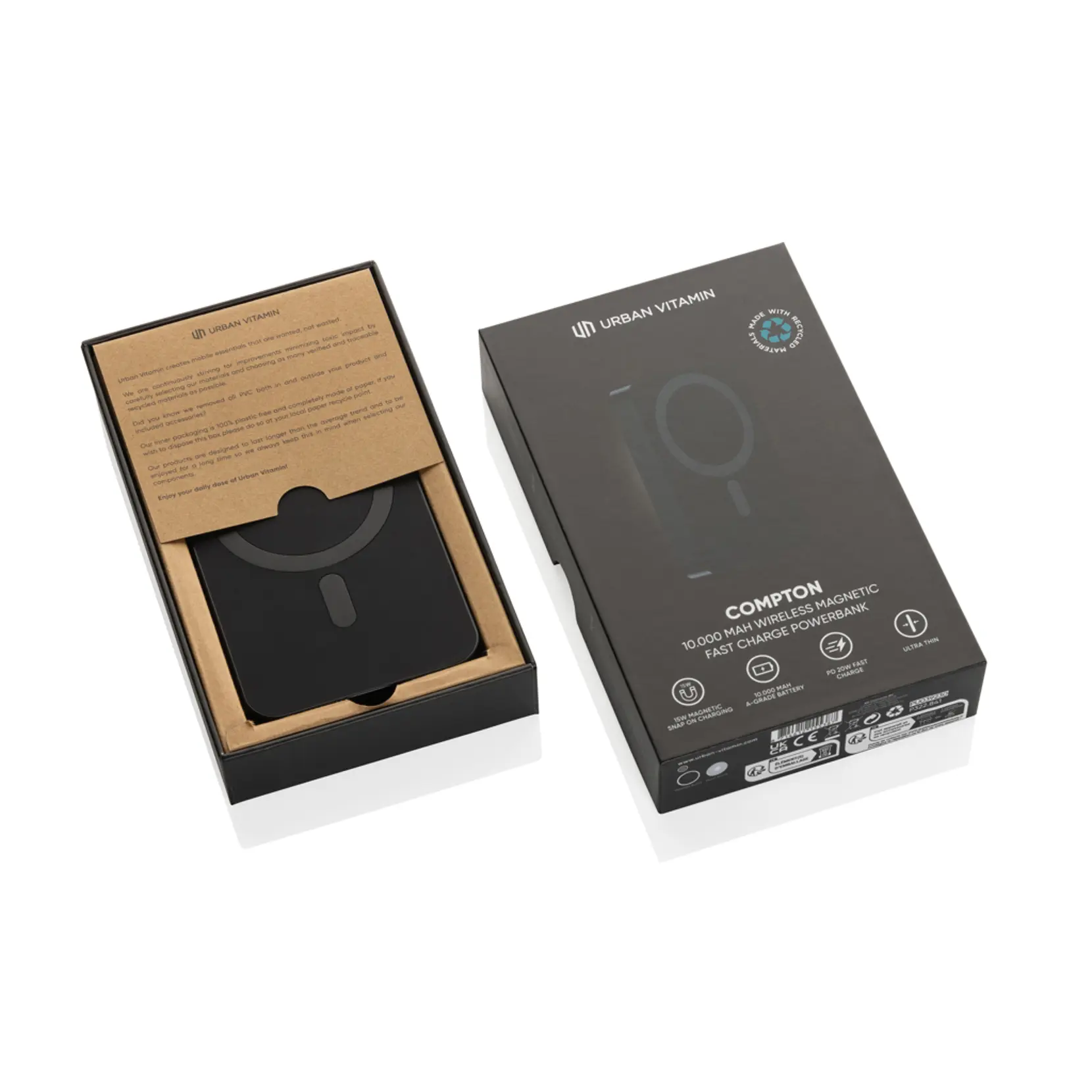 Bild på Urban Vitamin Compton RCS plast/aluminium 10000mAh powerbank