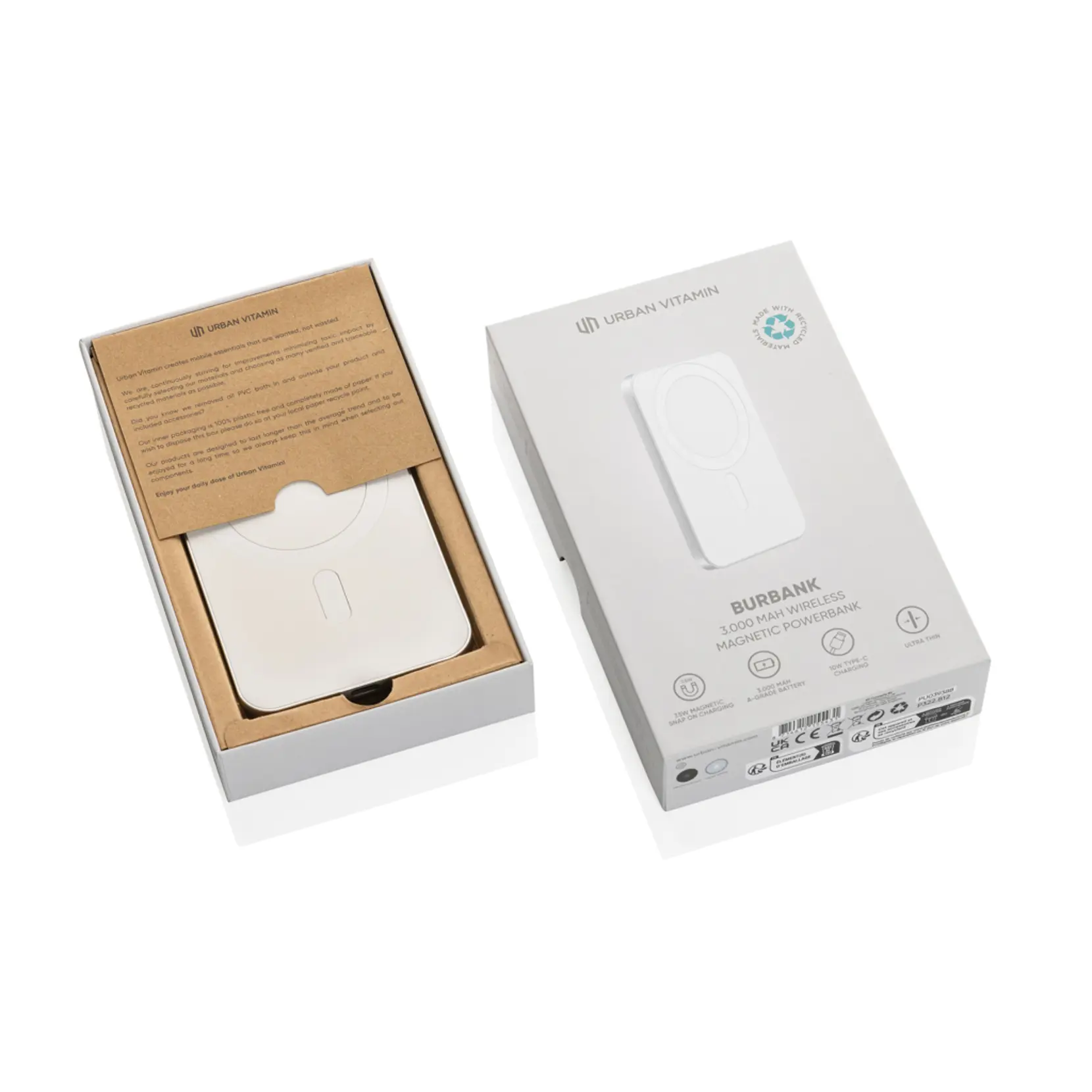 Bild på Urban Vitamin Burbank 3.000mAh powerbank RCS plast/aluminium Bild på Urban Vitamin Burbank 3.000mAh powerbank RCS plast/aluminium