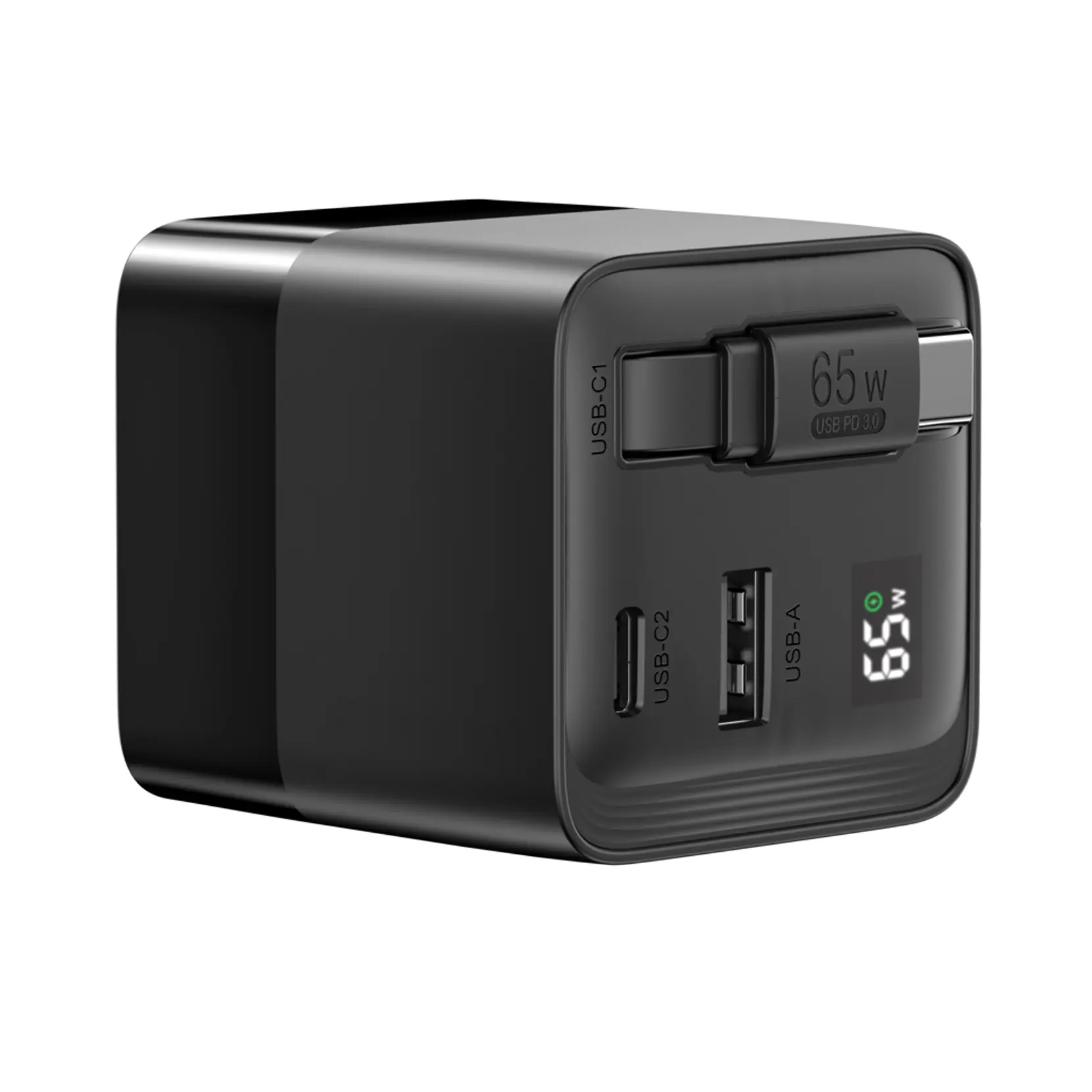 Bild på Urban Vitamin Mendocino 65W GaN-laddare med utdragbar kabel