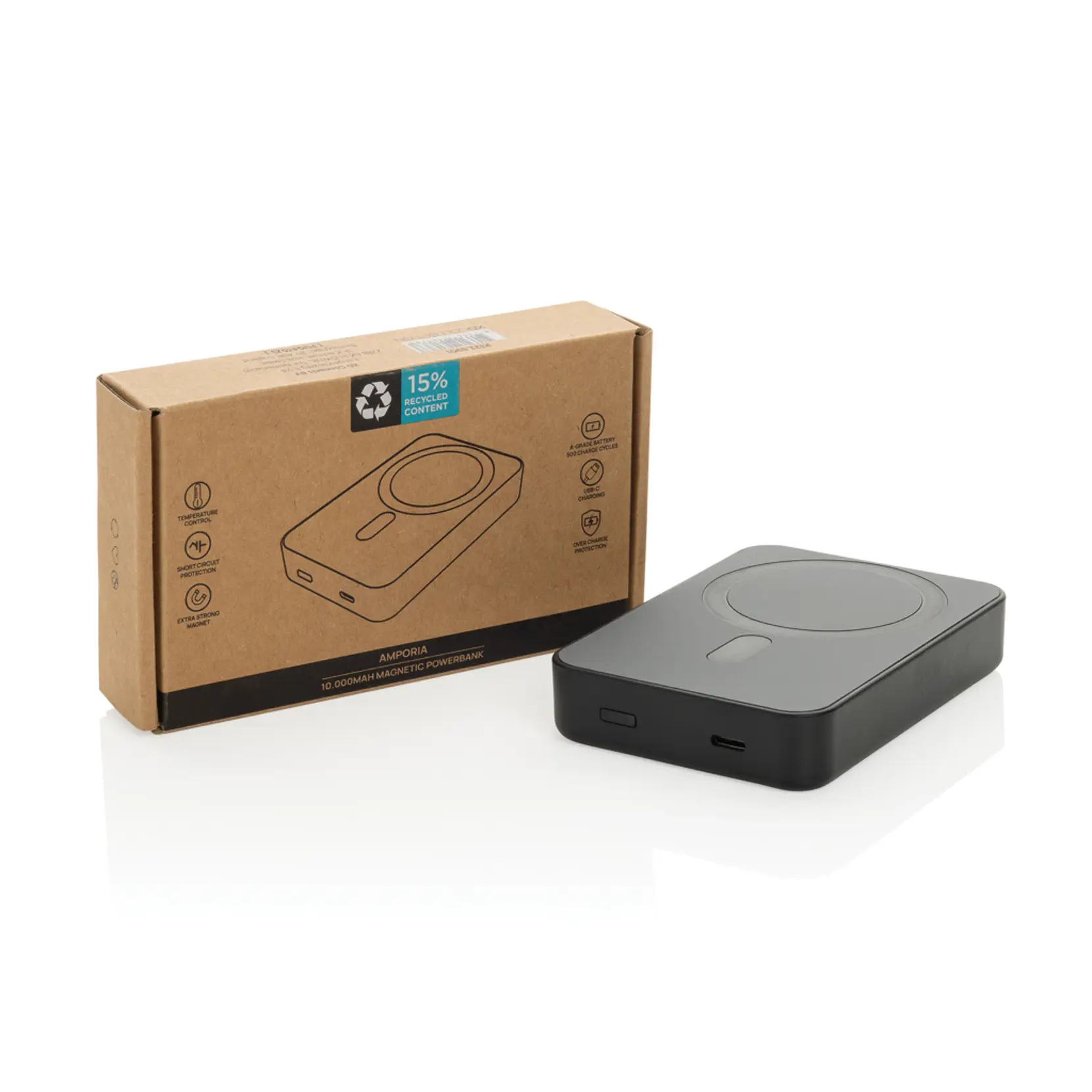 Bild på Amporia RCS plast 10 000 mAh magnetisk powerbank