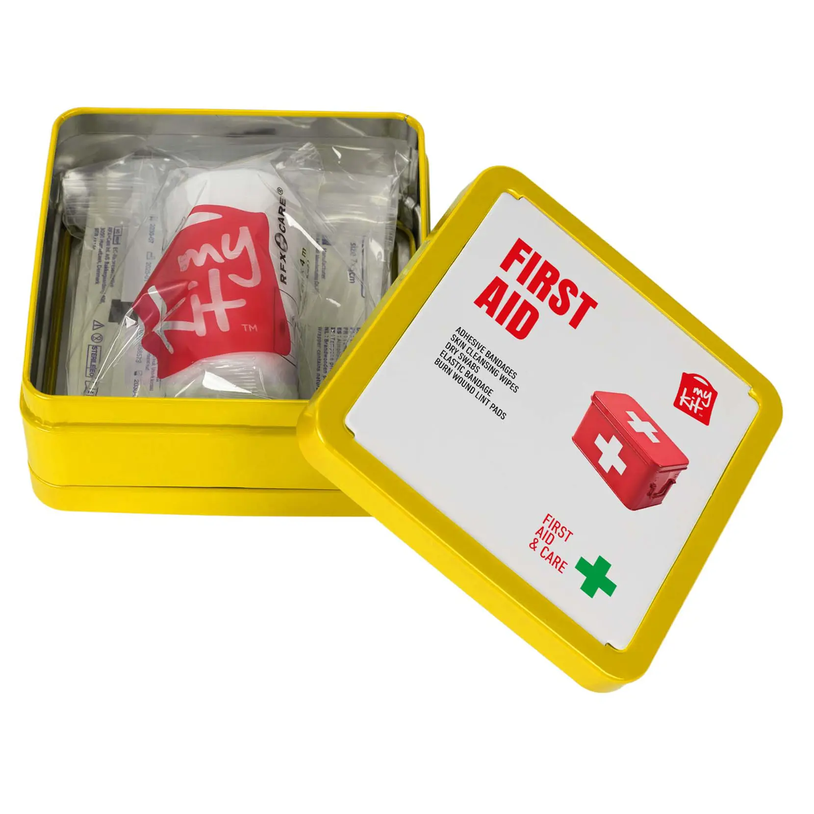 Bild på MyKit första hjälpen-kit i plåtburk