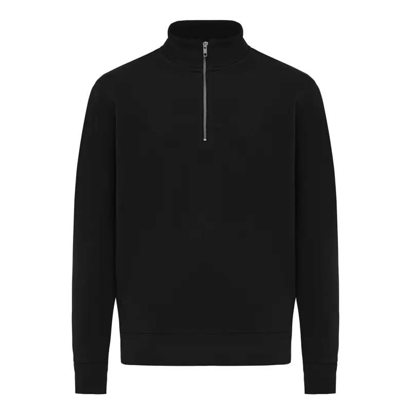 IQONIQ Elgon tröja i återvunnen bomull med kvartlång dragked