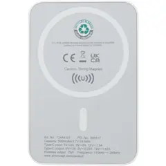Bild på Acrab 5 000 mAh 15 W magnetisk trådlös powerbank med 20 W PD – tillverkad av återvunnen plast
