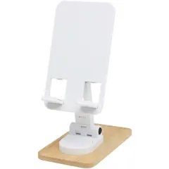 Bild på Alfirk hopfällbart telefonställ för skrivbord av återvunnen plast med detaljer i bambu