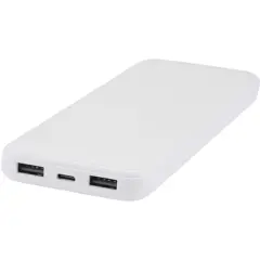 Bild på Adhil 10 000 mAh 10 W powerbank av återvunnen plast med två inbyggda kablar
