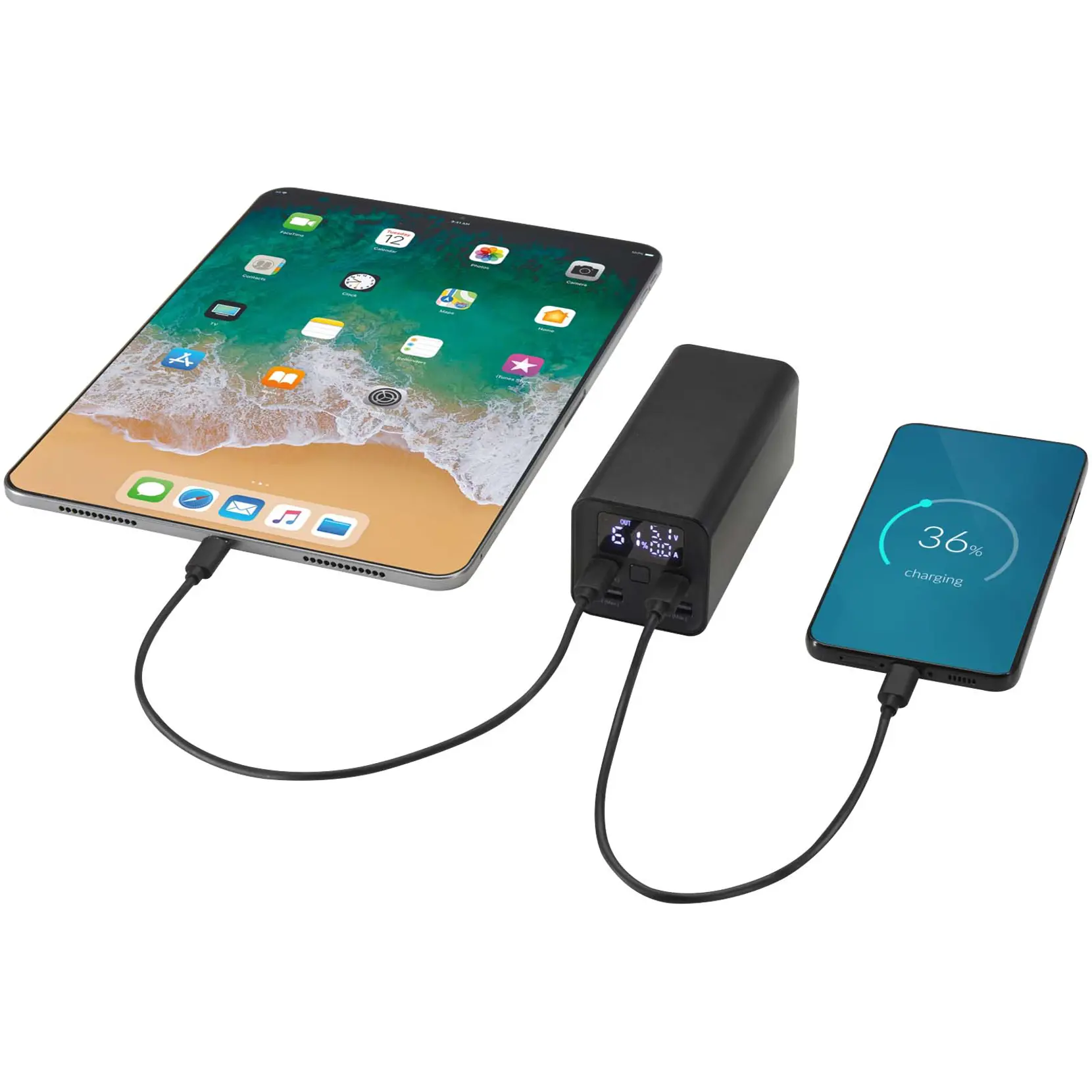 Bild på Acamar 20 000 mAh 70 W powerbank för bärbar dator av återvunnen aluminium