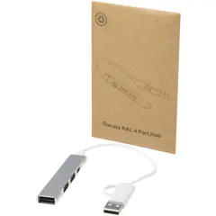 Bild på Alkaid 4-portars USB-A- och Typ-C-hubb med dubbla ingångar av återvunnen aluminium