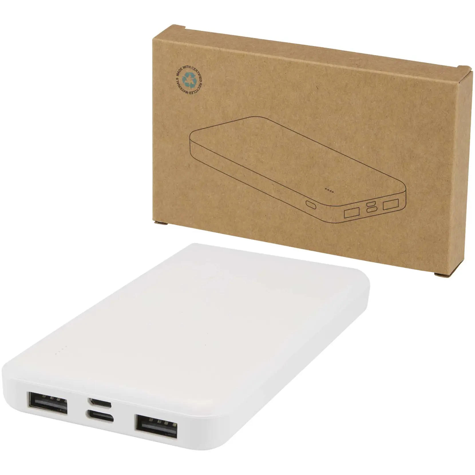 Bild på Intan 10 000 mAh 10 W powerbank av återvunnen plast
