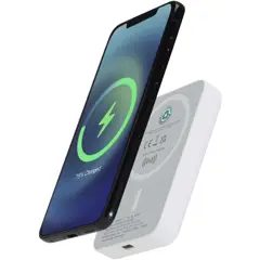 Bild på Acrab 5 000 mAh 15 W magnetisk trådlös powerbank med 20 W PD – tillverkad av återvunnen plast