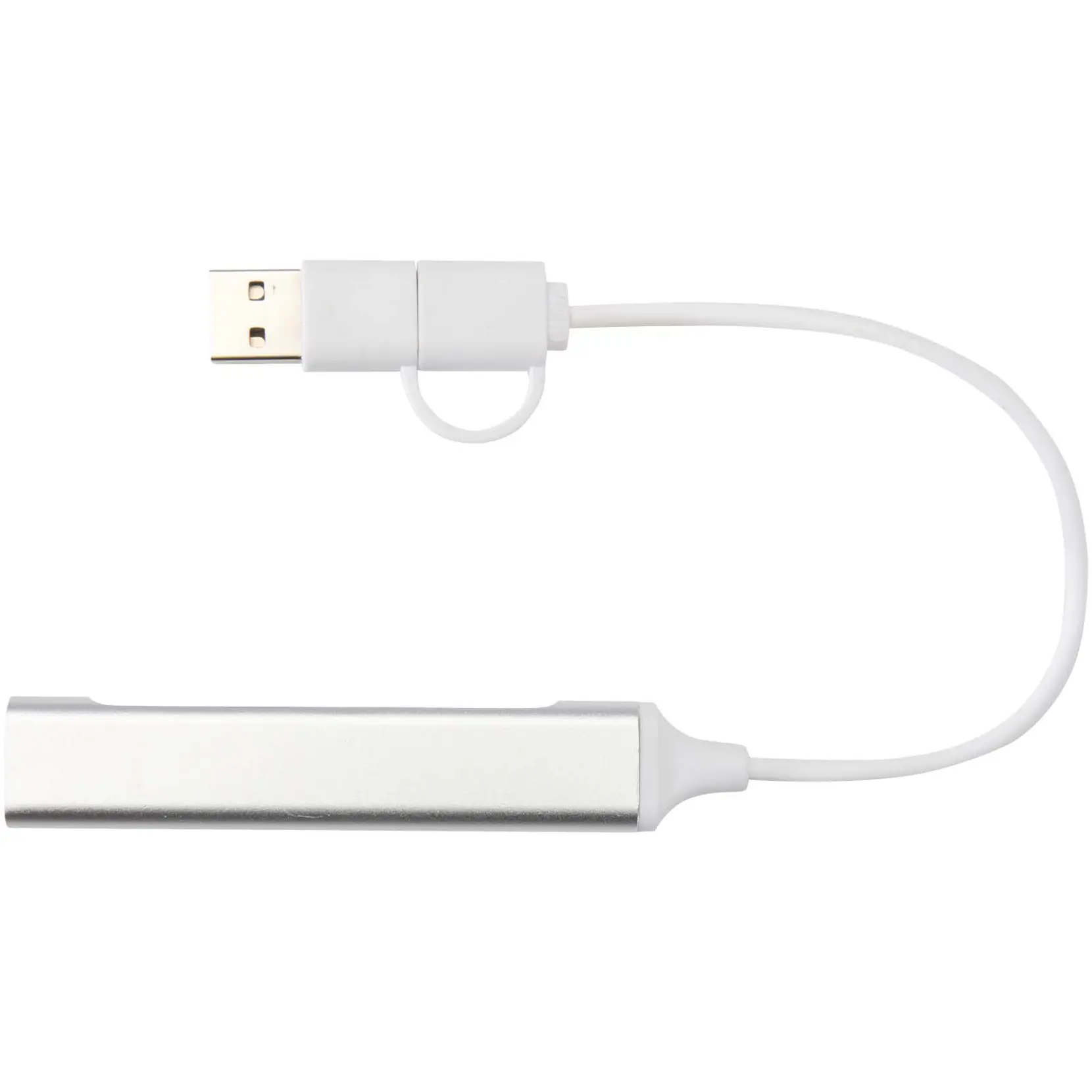 Bild på Alkaid 4-portars USB-A- och Typ-C-hubb med dubbla ingångar av återvunnen aluminium