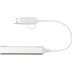 Bild på Alkaid 4-portars USB-A- och Typ-C-hubb med dubbla ingångar av återvunnen aluminium