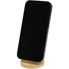 Bild på Alcor vikbart magnetiskt telefonställ av återvunnen plast med detaljer i bambu