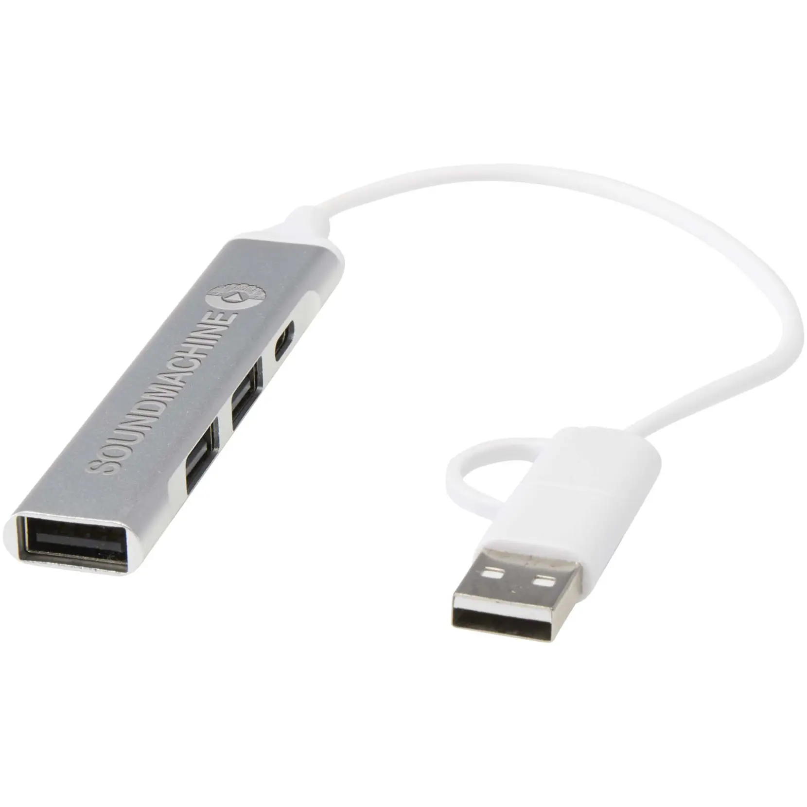 Bild på Alkaid 4-portars USB-A- och Typ-C-hubb med dubbla ingångar av återvunnen aluminium