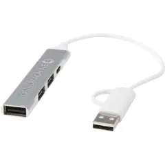 Bild på Alkaid 4-portars USB-A- och Typ-C-hubb med dubbla ingångar av återvunnen aluminium