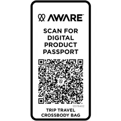 Bild på Trip Aware™ axelremsväska för resor av återvunnet material på 1 l