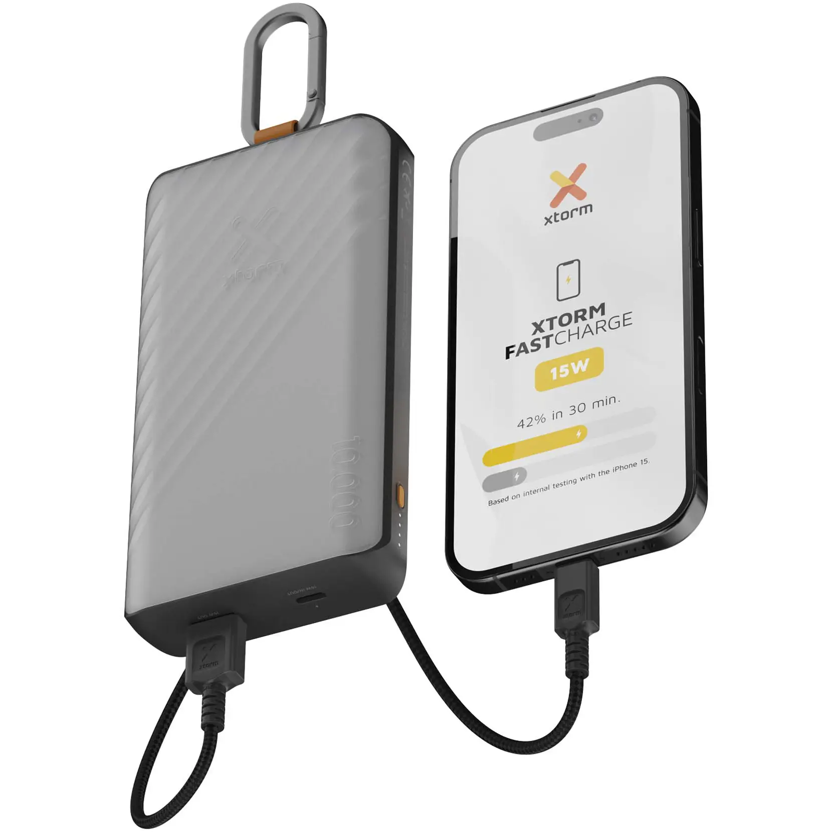 Bild på Xtorm XG2S101 Go2 10 000 mAh 15 W solcellsdriven powerbank med belysning 