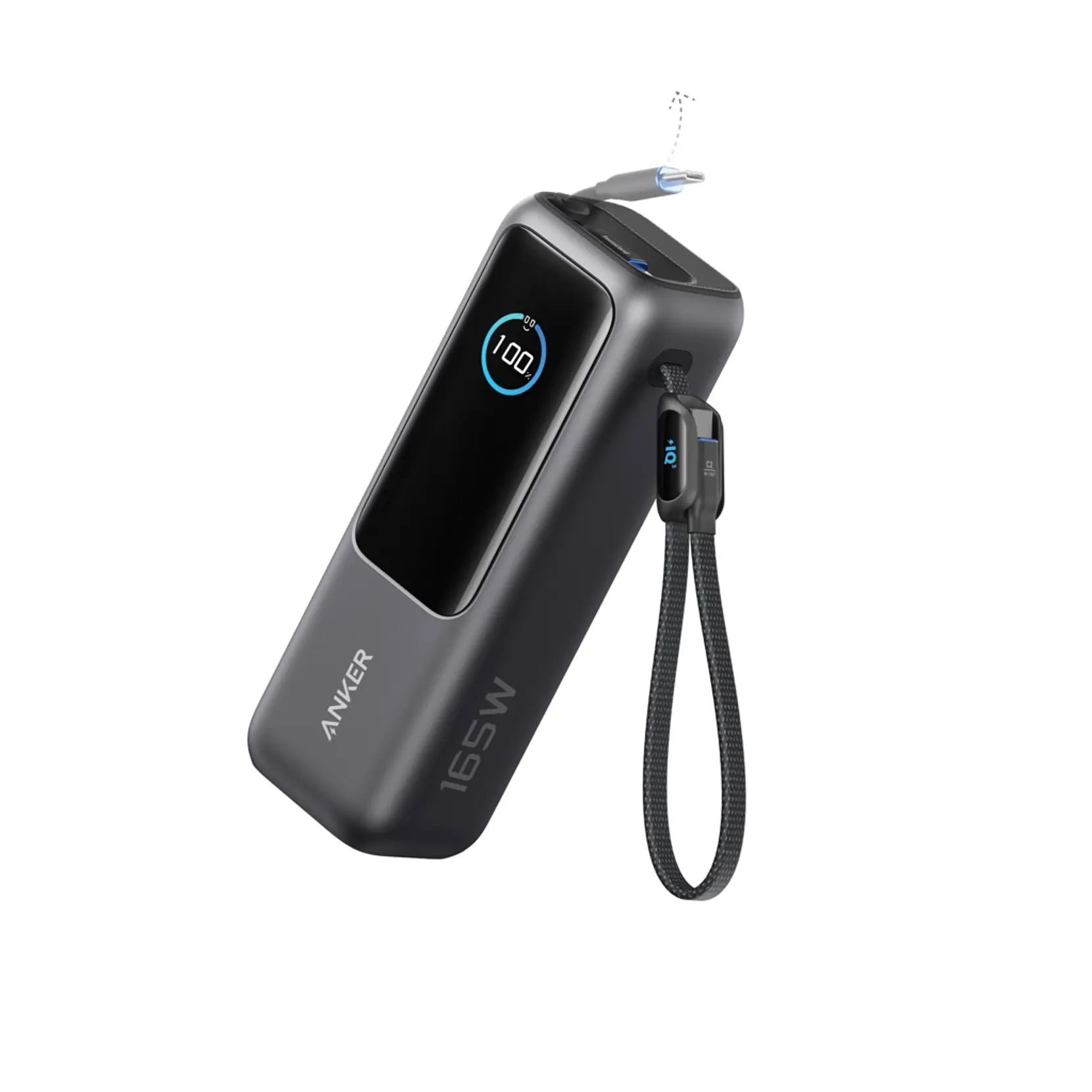 Bild på Anker Powerbank 25.000 mAh 165W med inbyggd utdragbar kabel