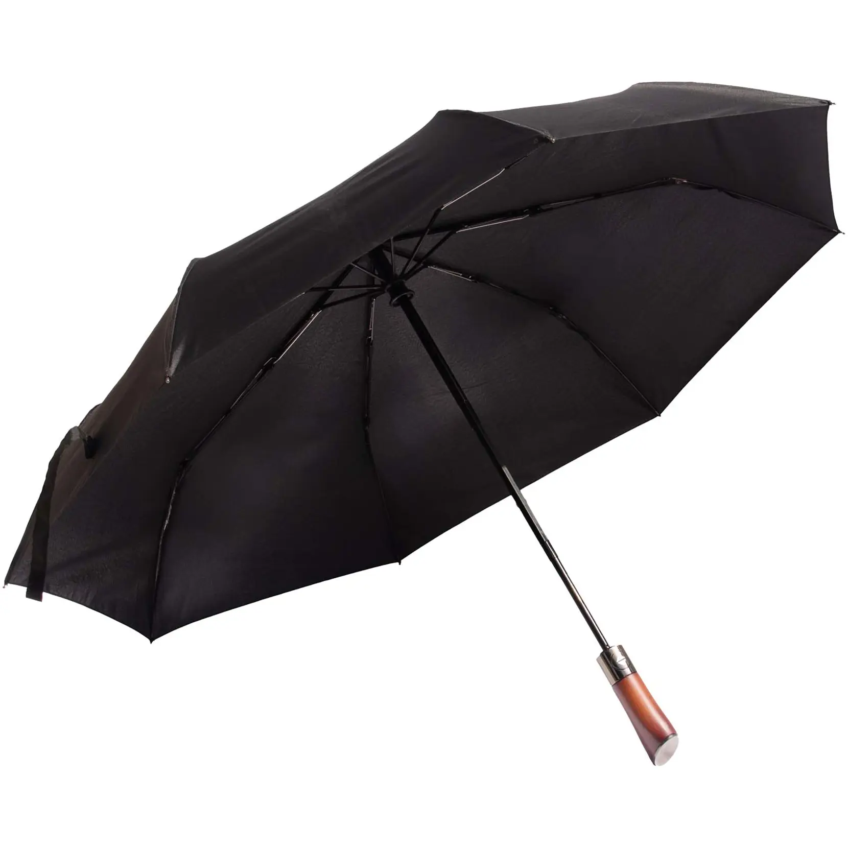 Bild på SCX.design R03 hopfällbart paraply med trähandtag med automatisk öppning/stängning 