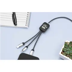 Bild på SCX.design C33 Type-C-laddningssladd på 60 W med dubbelupplyst logotyp 