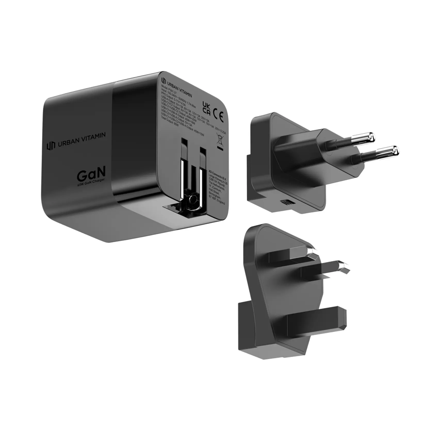 Bild på Urban Vitamin Mendocino 65W GaN-laddare med utdragbar kabel