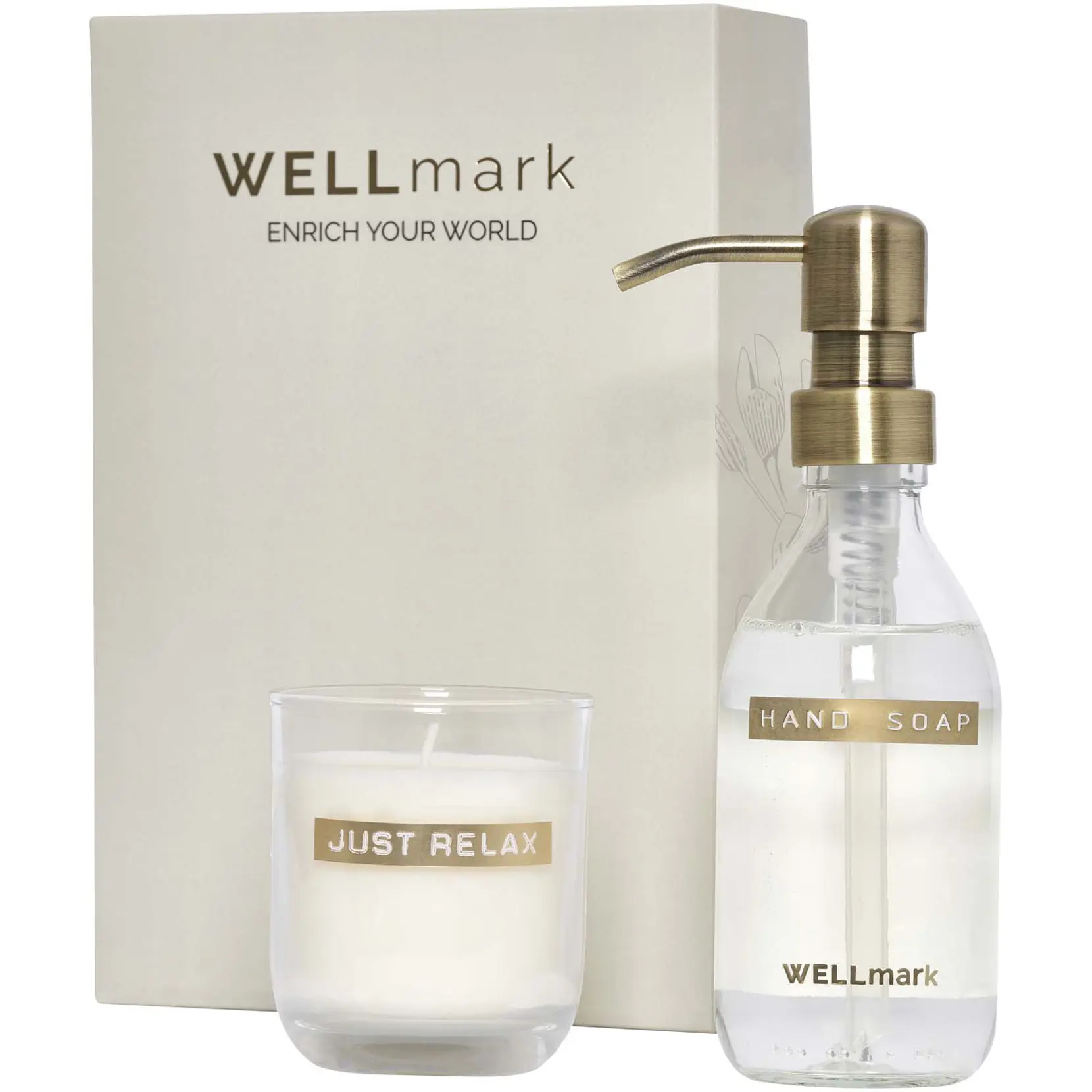 Bild på Wellmark Discovery 250 ml dispenser för handtvål och 150 g doftljus