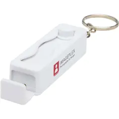 Bild på Aggia telefonställ av bambu med fidgetleksak av återvunnen plast