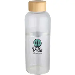 Bild på Mirage 650 ml enkelväggig flaska i borosilikatglas med lock i bambu