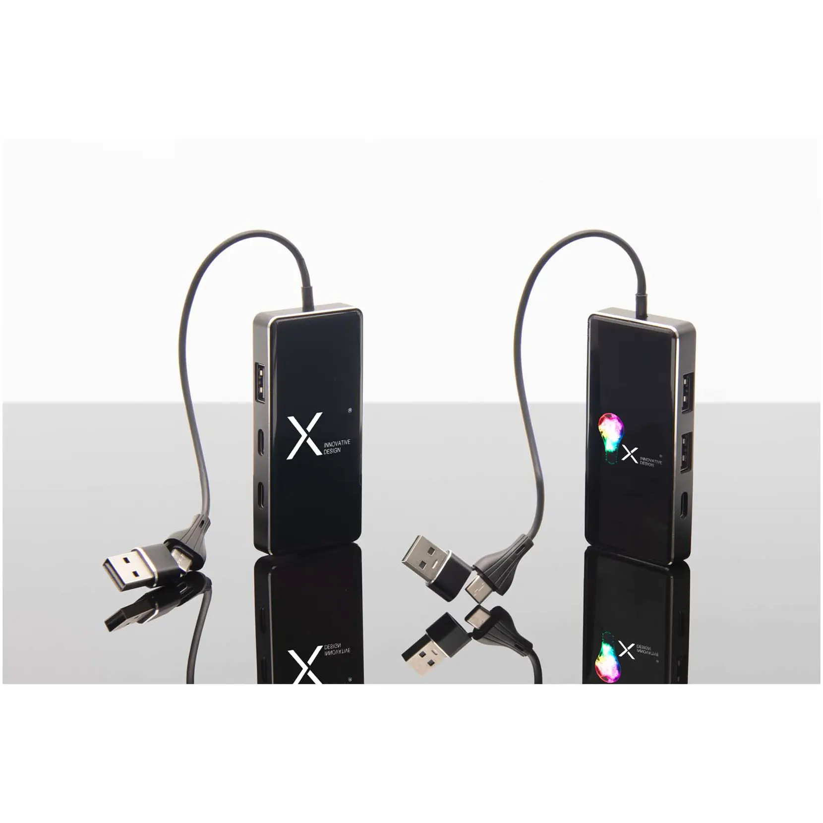 Bild på SCX.design H20 8-i-1 USB-hubb med dubbla ingångar och sex portar