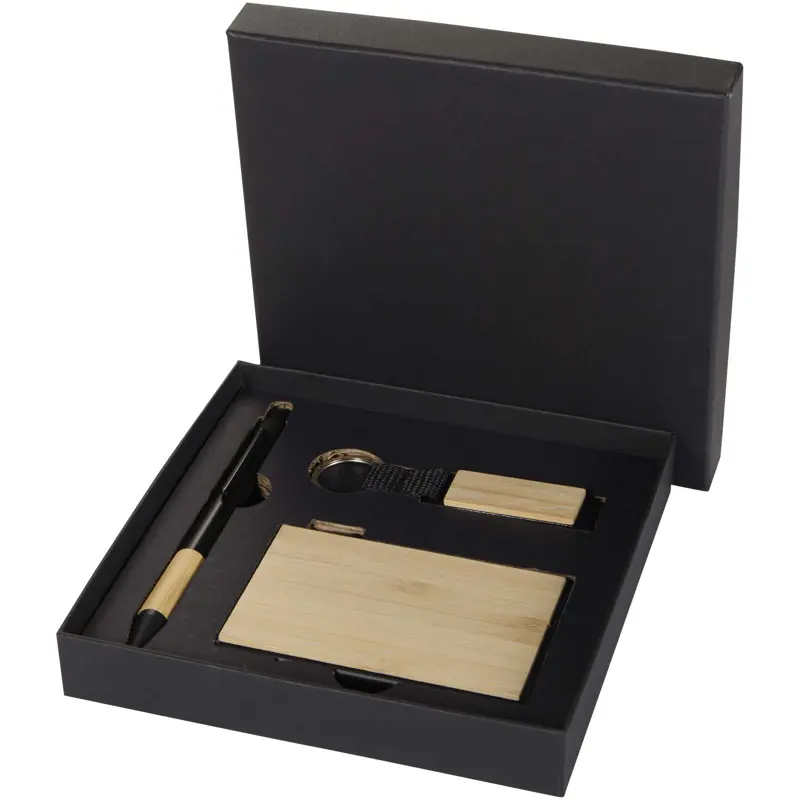 Minka gåvoset med RCS-kulspetspenna, nyckelring och RFID-korthållare i återvunnen aluminium