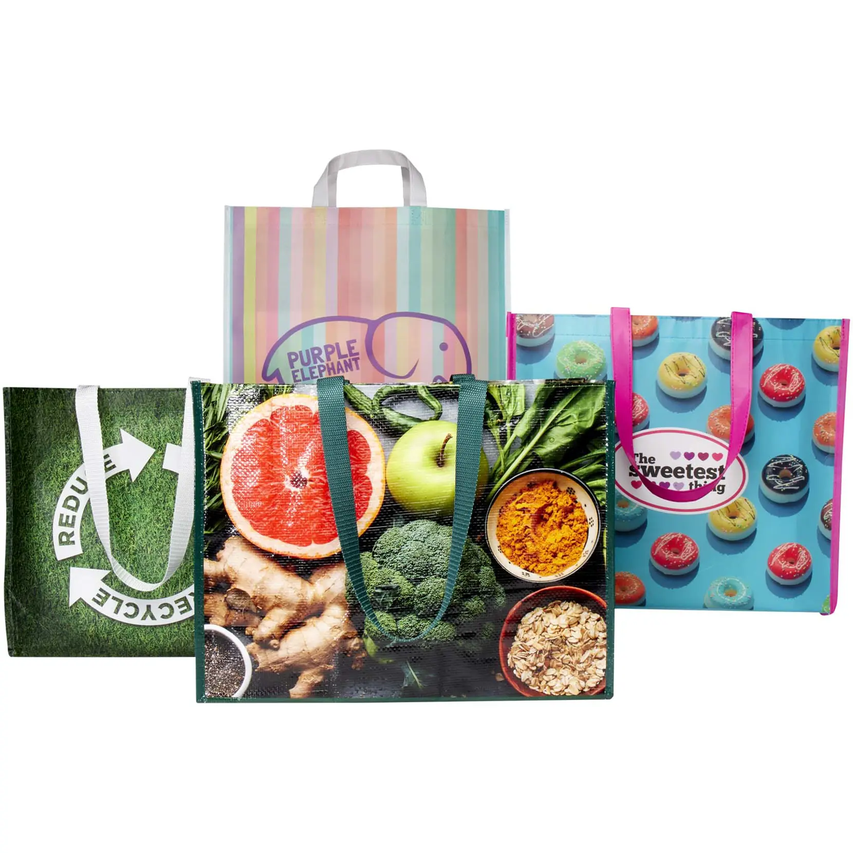 Bild på Provlåda med laminerade tygväskor Bild på Provlåda med laminerade tygväskor