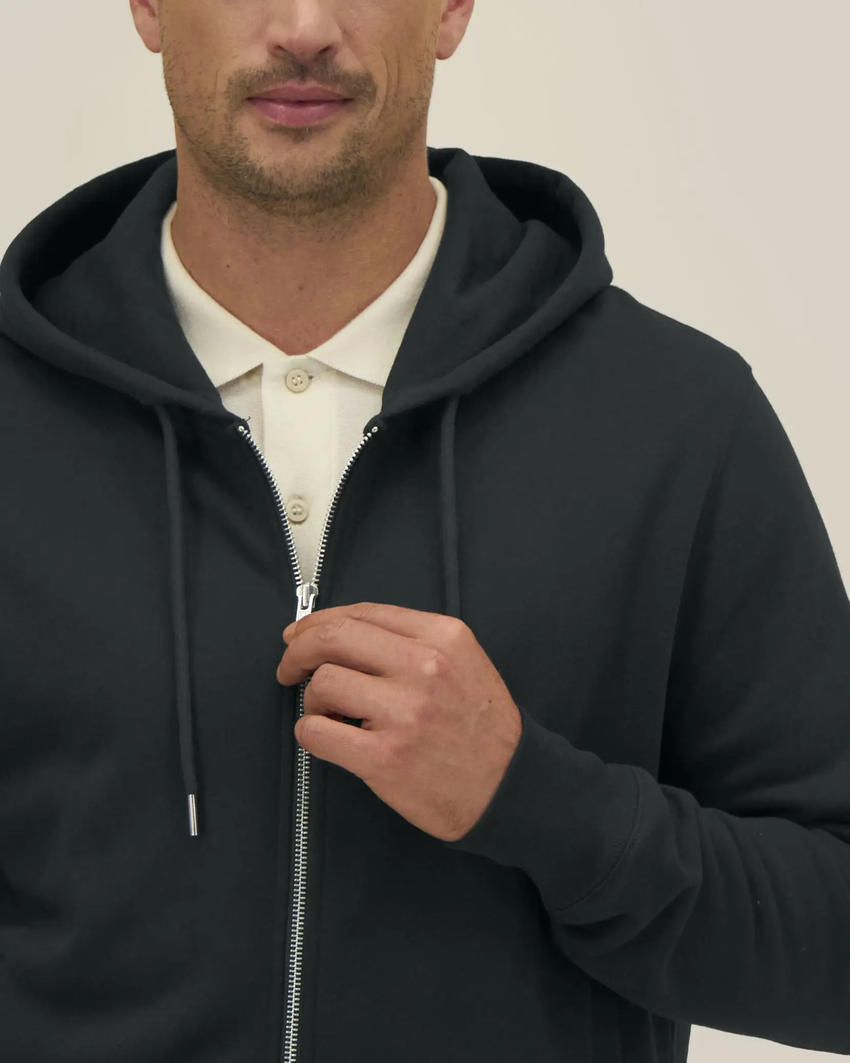 Bild på Astor The unisex zip-through hoodie in cotton-TENCEL™ Modal