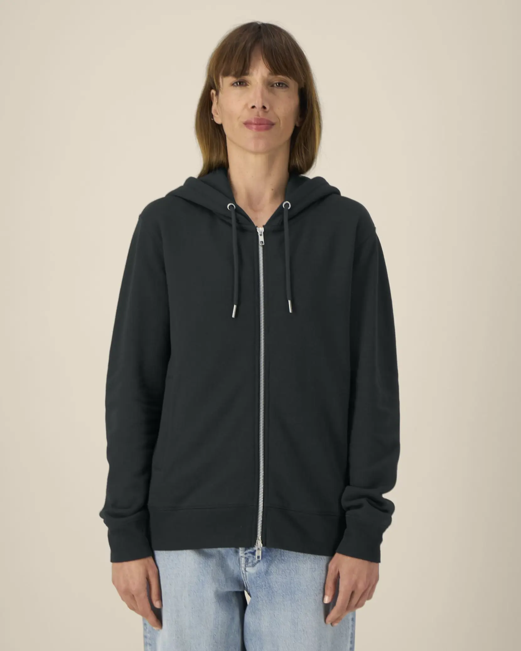 Bild på Astor The unisex zip-through hoodie in cotton-TENCEL™ Modal