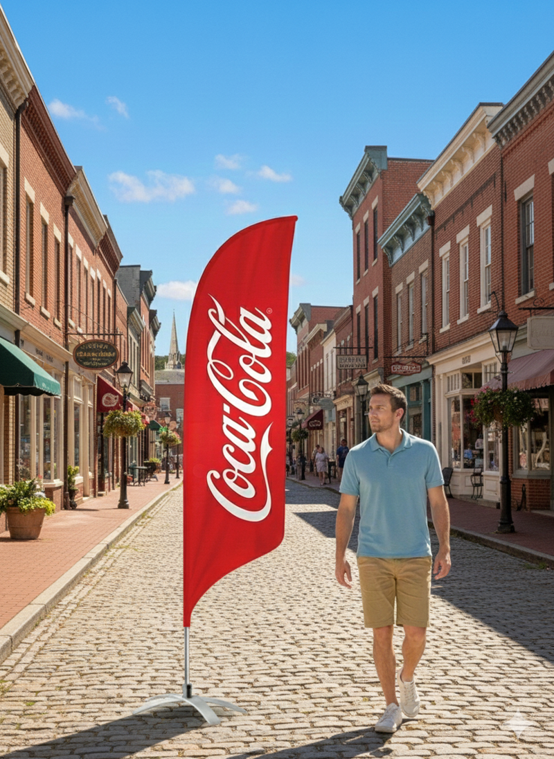 Beachflag Budget Small höjd 260 cm