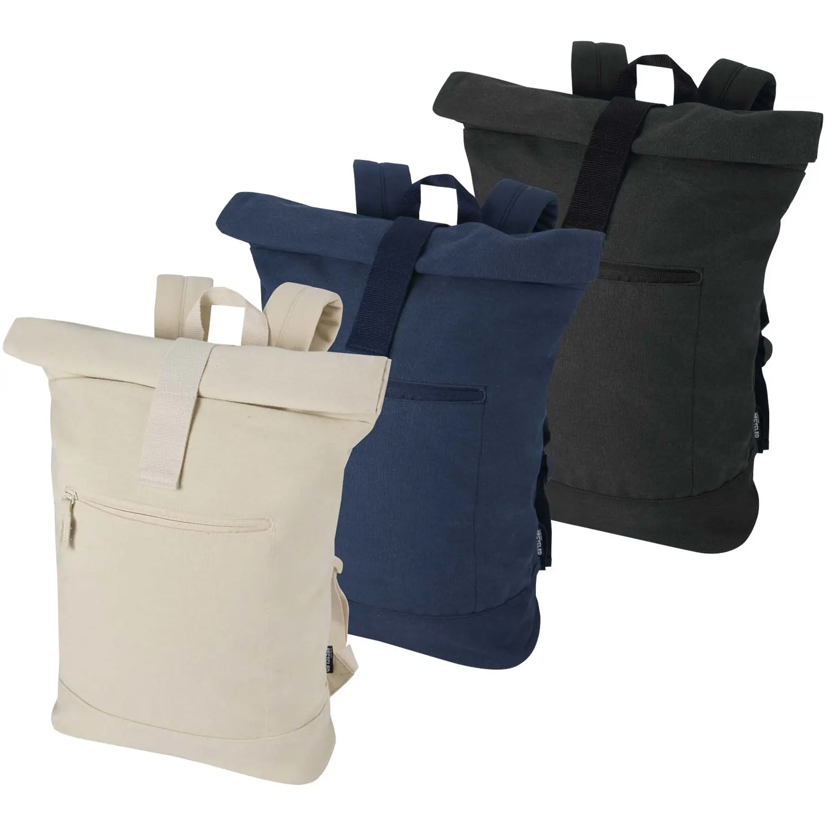 Bild på Recanvas 14 tum ryggsäck med rullstängning av återvunnen GRS, 16 l Bild på Recanvas 14 tum ryggsäck med rullstängning av återvunnen GRS, 16 l