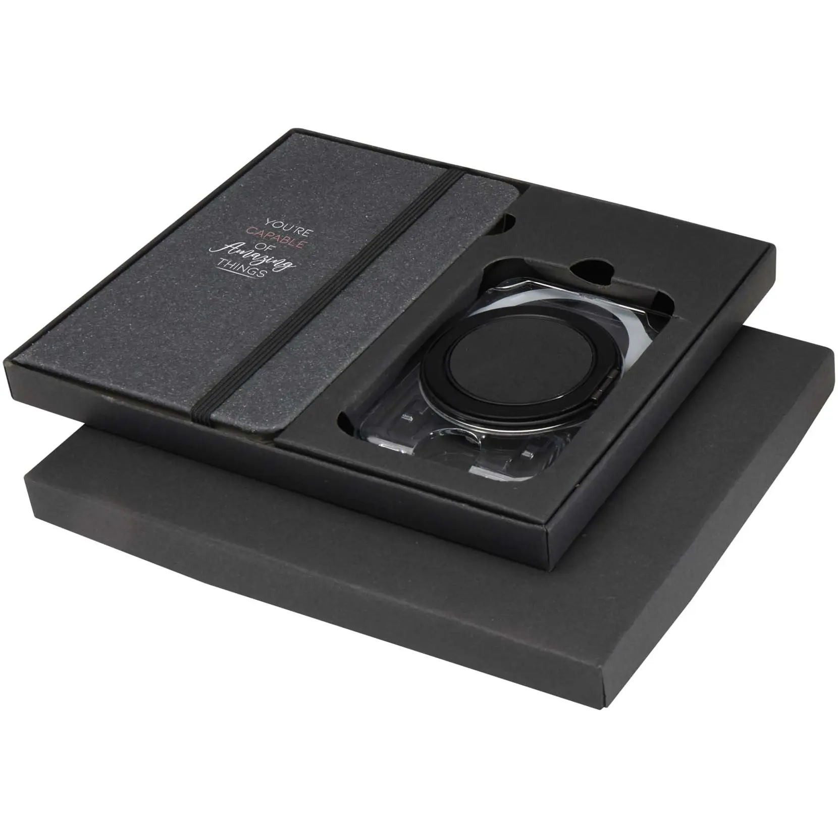 Bild på Kern inbunden A6 anteckningsbok och MagSafe-plånbok i presentförpackning 