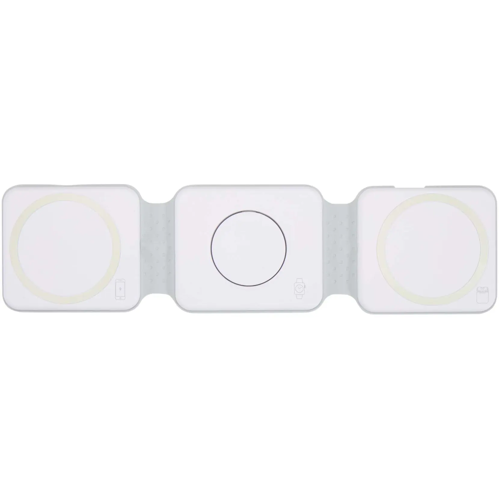 Bild på Armus 3-i-1 vikbar trådlös laddare på 15 W av återvunnen plast Bild på Armus 3-i-1 vikbar trådlös laddare på 15 W av återvunnen plast