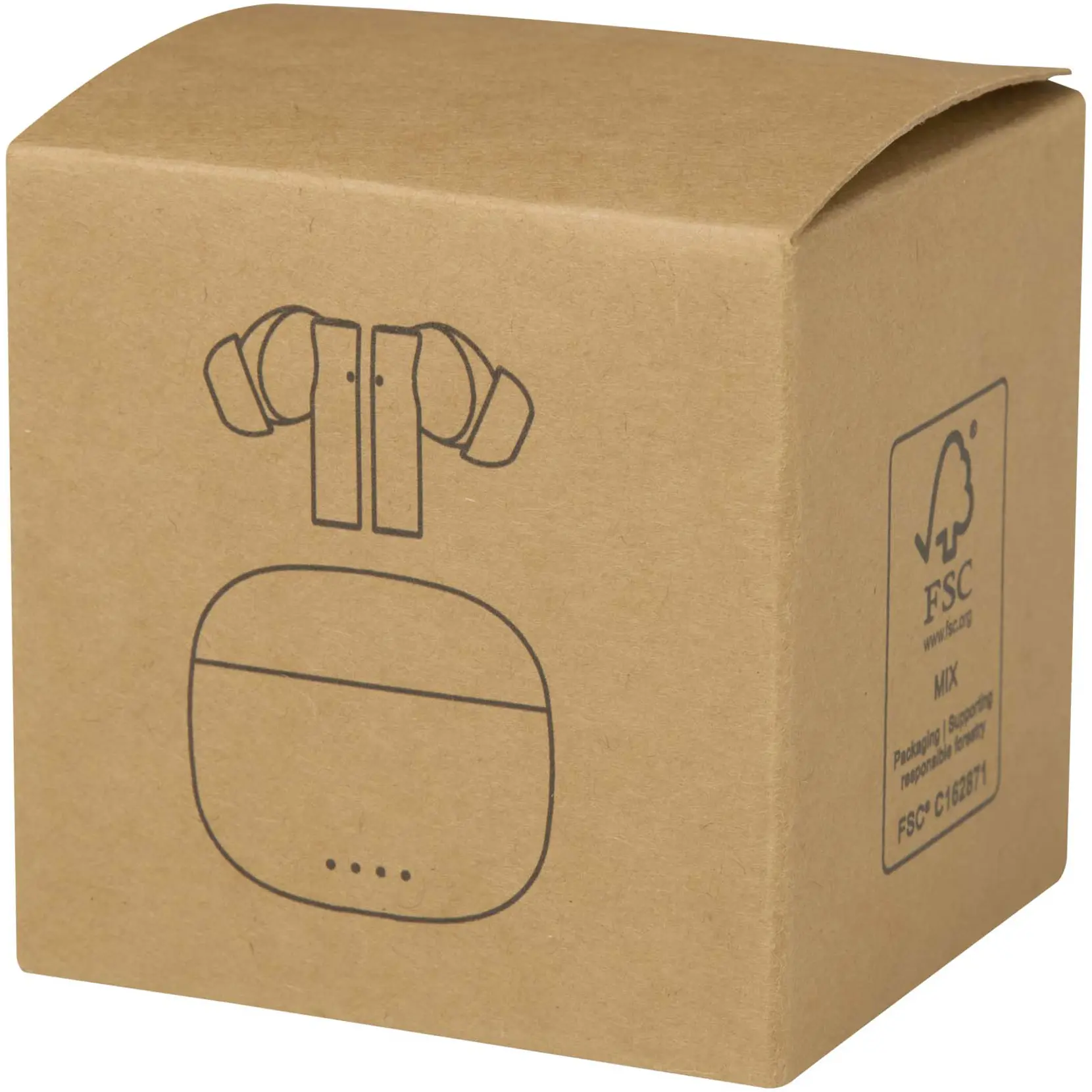 Bild på Alterf True Wireless Bluetooth®-öronsnäckor av återvunnen plast med öronproppar av silikon