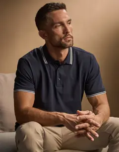 Bild på Luxury Stripe Stretch Polo