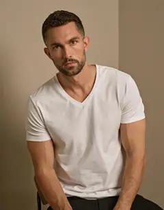 Bild på Mens Stretch V-Tee