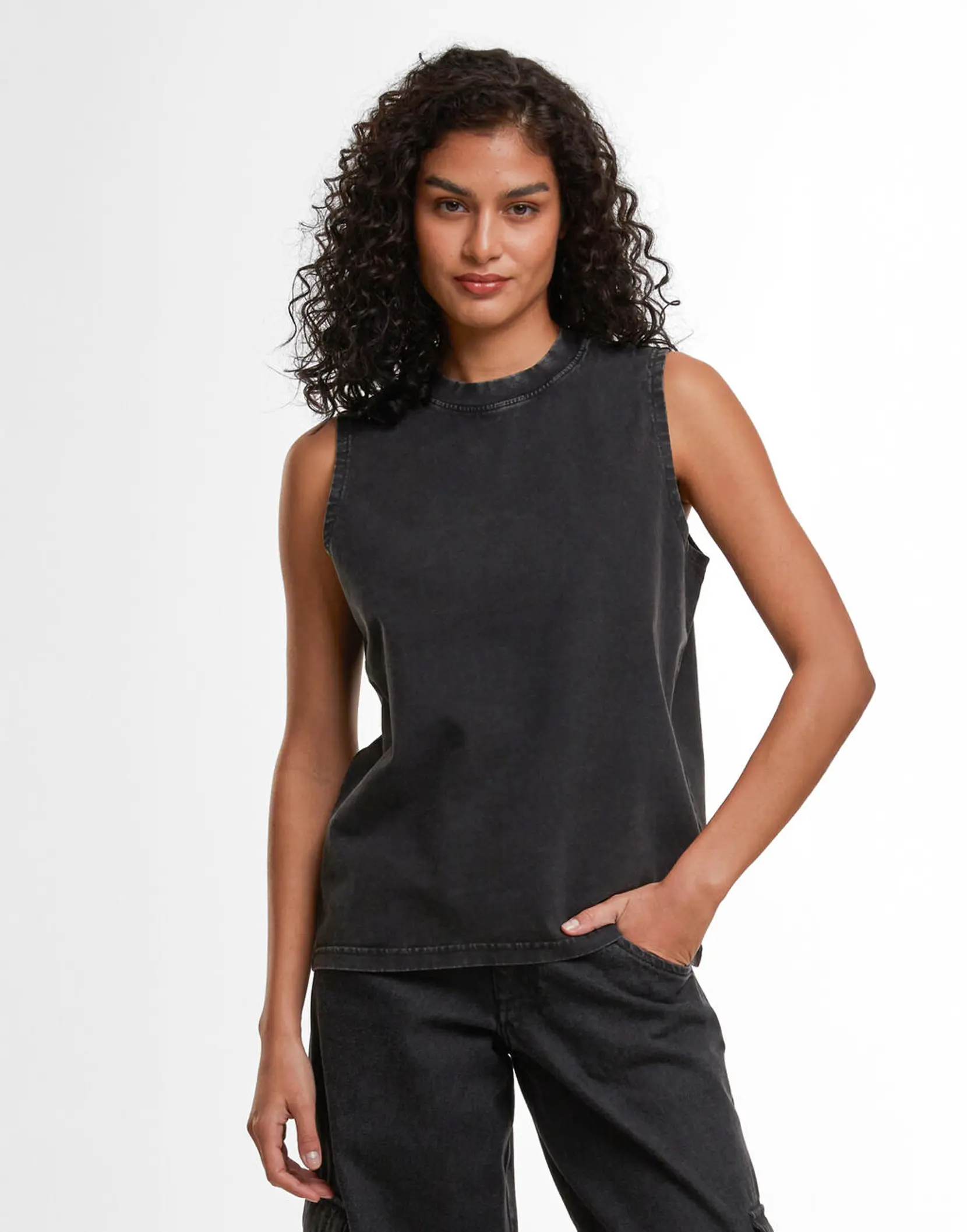 Bild på Ladies Vintage Washed Sleeveless Tee